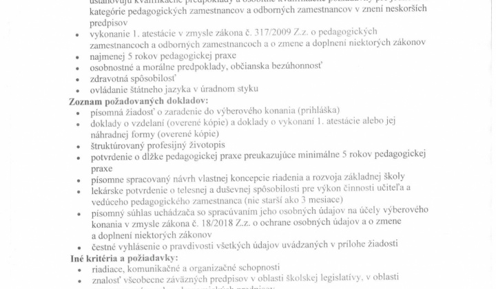 1. fotografia fotogalérie Výberové konanie - foto