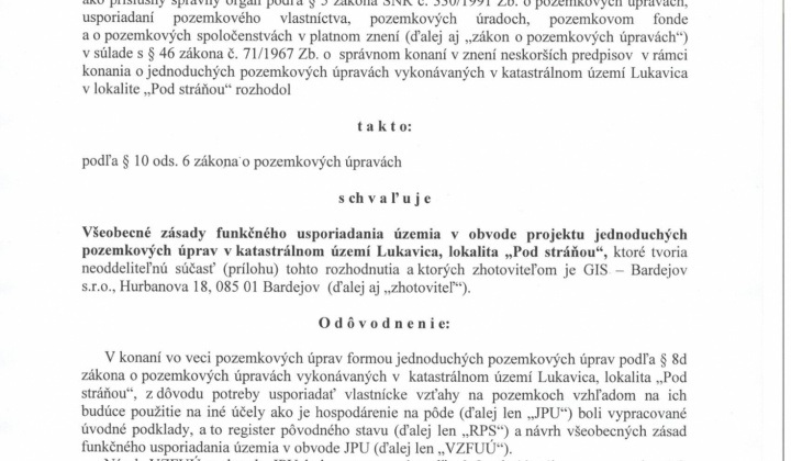 1. fotografia fotogalérie Rozhodnutie JPÚ - foto